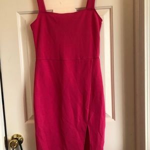 Hot pink bodycon summer dress